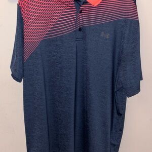 Under Armour Men's Polo in Navy and Coral